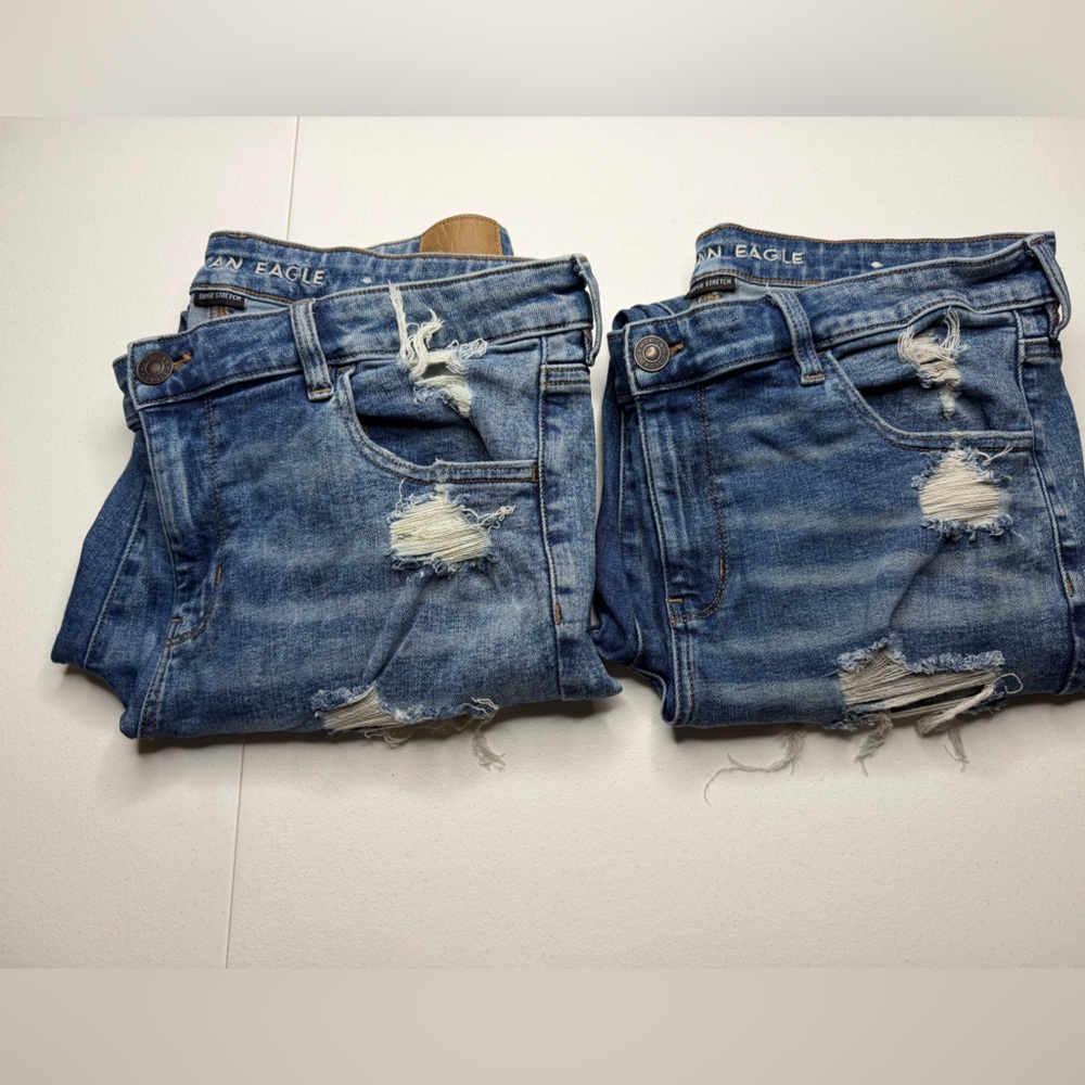American Eagle Distressed Jeans Bundle 2 Pairs Women’s Size 16 Stretch Denim